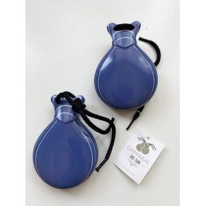 Castanuelas del Sur. Кастаньеты Vidrio malva veteada blanca caja doble.