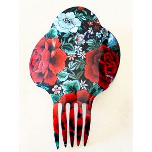 Гребень Pureza rojo. Peineta grande.