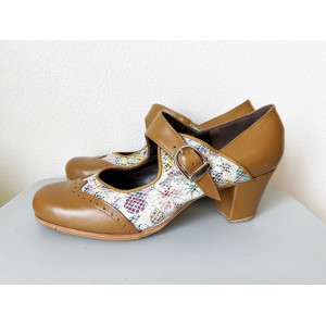 Fatima Cordones piel-295/flor multicolor Fatima Cordones piel-295/flor multicolor